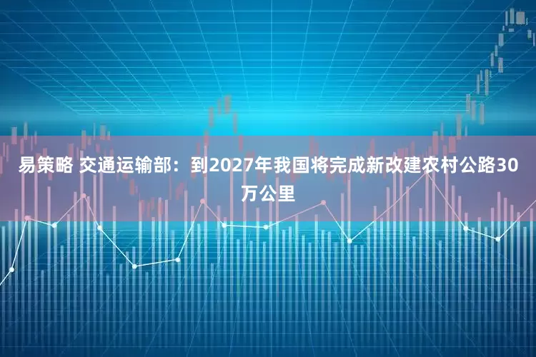 易策略 交通运输部：到2027年我国将完成新改建农村公路30万公里