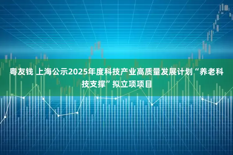粤友钱 上海公示2025年度科技产业高质量发展计划“养老科技支撑”拟立项项目
